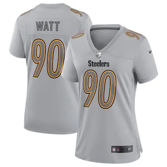 womens nike tj watt gray pittsburgh steelers atmosphere fas